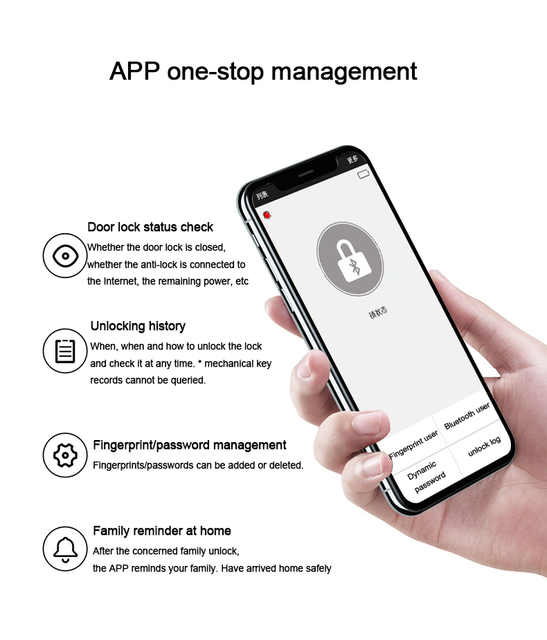 pay by card Password lock fingerprint door lock Room door Wooden door lock smartsteps