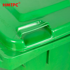 120L 32Gal HDPE de alta calidad con pedal extraíble Contenedor de basura de plástico para exteriores Papelera de clasificación Papelera de calle - Product Image 3