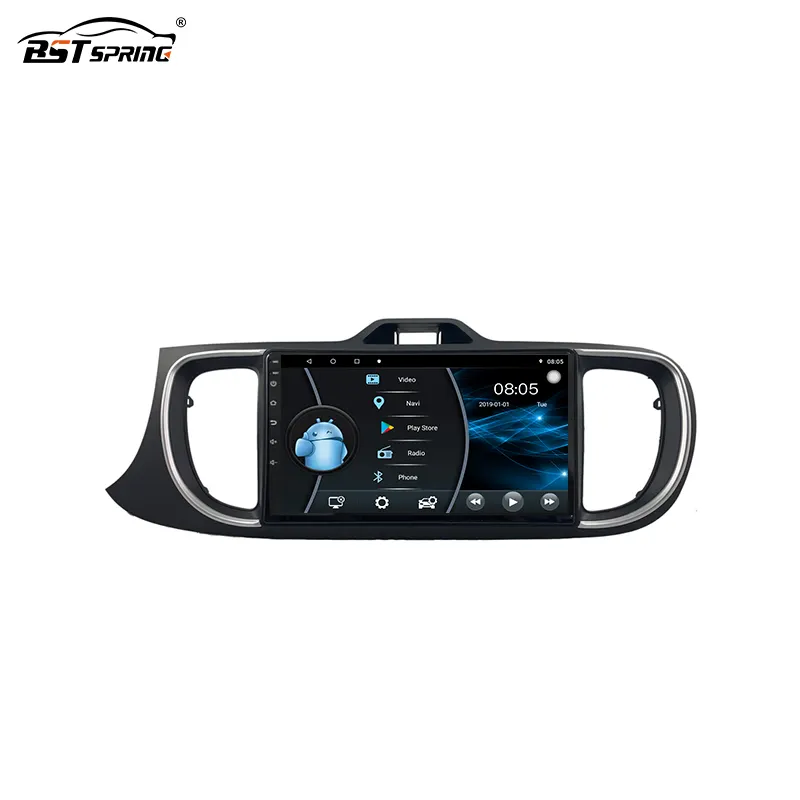 Bosstar 9 inç araba stereo dvd gps navigasyon sistemi için Kia Soluto 2020 android araba ses sistemi multimedya oynatıcı 4GB + 64GB