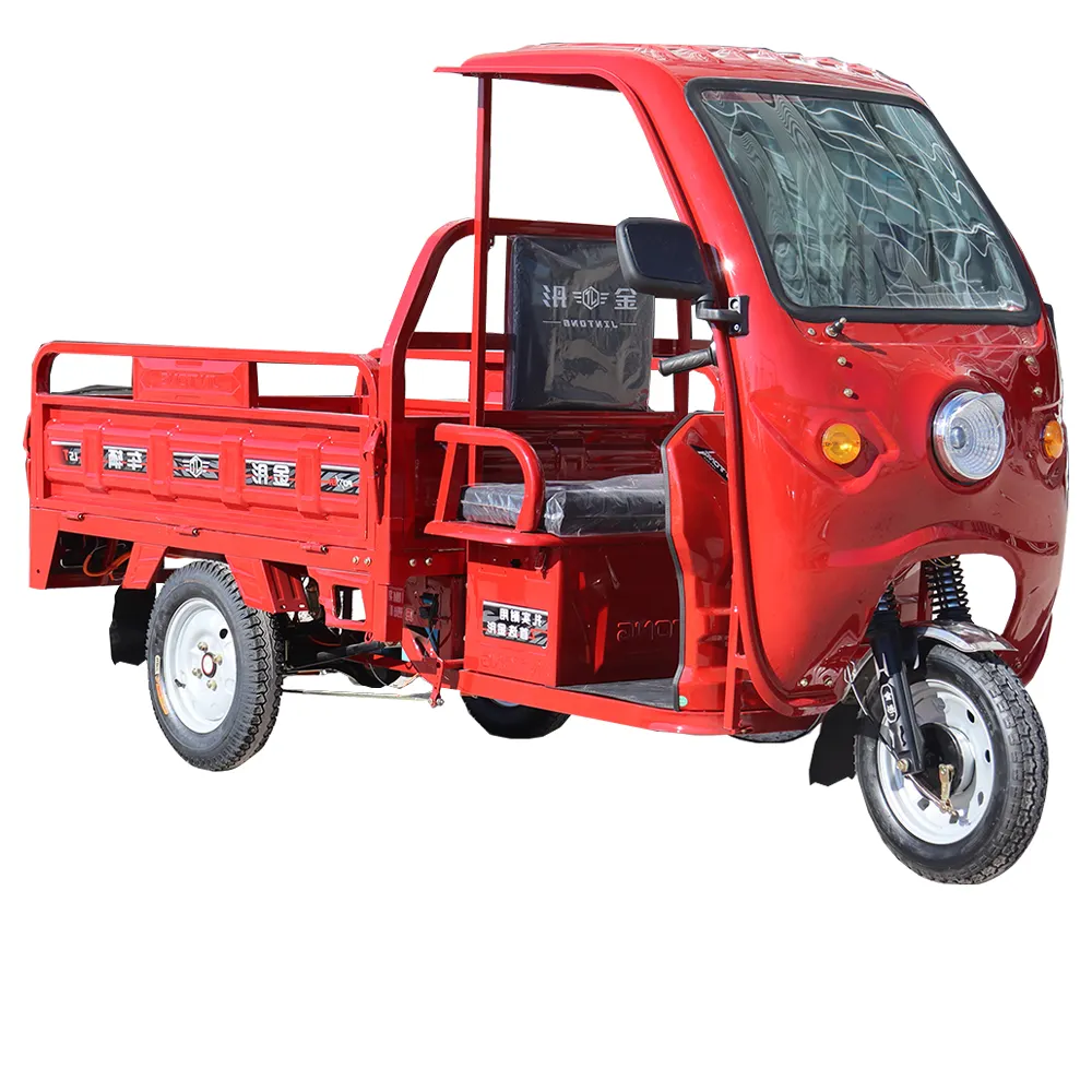 Village Field Three Wheel Motorcycle Construction Site Electric Farm Utility Vehicle Multi-Purpose Electric Tricycle Open