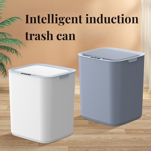 Hogar gran capacidad 20L plástico automático sin contacto inteligente cubo de basura sensor con luz LED - Product Image 4