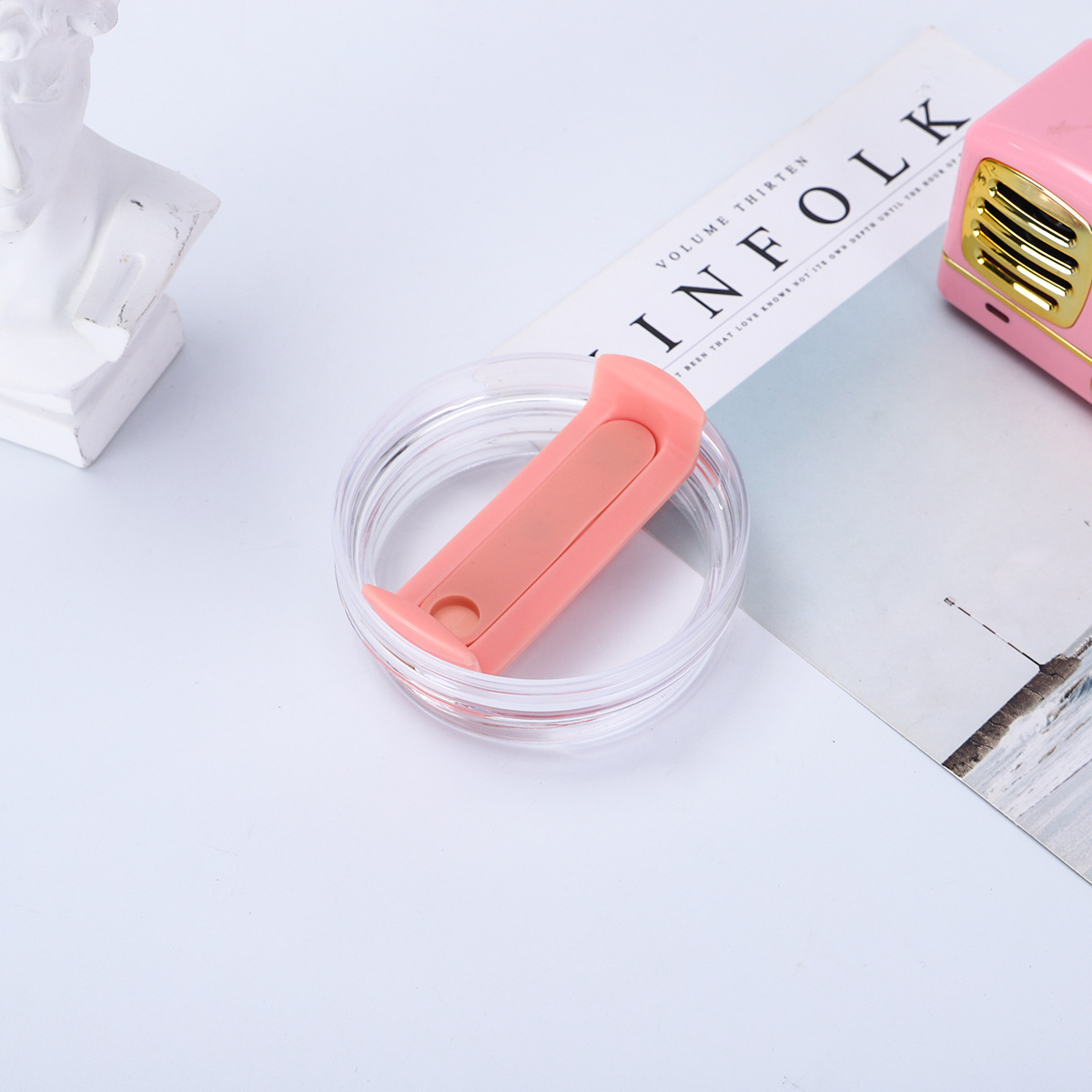 Transparent body pink sheet pink silicone-40 oz