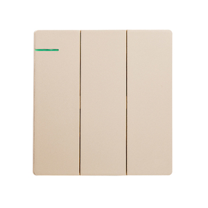 PC素材16A照明用3ギャング一方向ソケットスイッチ - Product Image 1