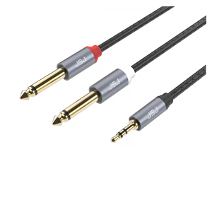 1.5M 3M 5m音频通信电线电缆3.5毫米至2 <span class=keywords><strong>RCA</strong></span>双Lotus音频电缆扩展AV计算机连接电缆