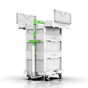 OEM可定制PP塑料和铁移动组合工具箱套装可堆叠手推车工具箱 - Product Image 1