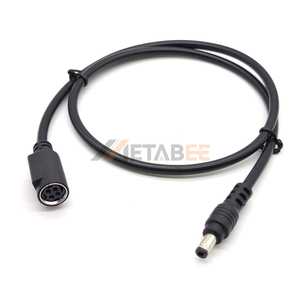 DC güç uzatma kablosu için 4 Pin 4Pin DIN konektörü, 5.5x2.1mm kadın erkek 16AWG 10cm kablo - Product Image 4