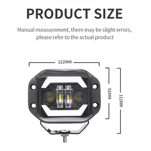 New <strong>5</strong> Inch 40W <strong>LED</strong> Flush Mount Work Light 12V 24V Two-Color White Yellow DRL Spotlight Fog Light for Cars Motorcycles 4x4 Roads - Product Image 4