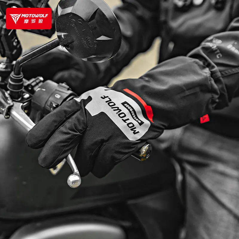 Cubierta de guantes impermeable para motocicleta, cubierta de guantes a prueba de lluvia con pantalla táctil para moto de cross