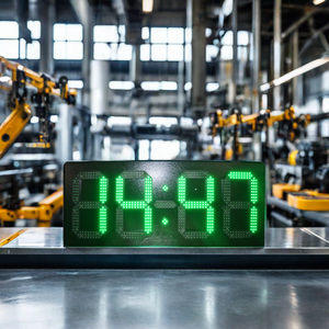 Jhering grande LED esterno digitale orologio da parete con Display di temperatura 7 segmento segno di cifra per uso esterno