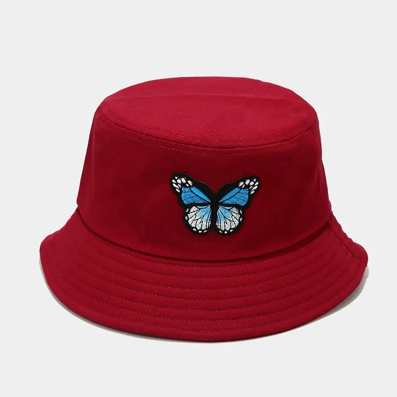 HZM-24061 cappello da ricamo unisex in bianco di alta qualità cappelli da secchio di cotone con logo personalizzato
