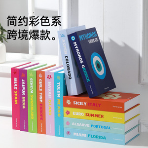 Popular Simulation <strong>Books</strong> DIY Assembly Folding <strong>Books</strong> Model Props Travel Series Coffee Table Study Creative Decoration <strong>Book</strong>