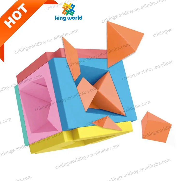 Bambini educativi 3D spazio divertente per imparare giocattoli educativi forme geometriche DIY tangram puzzle cubi