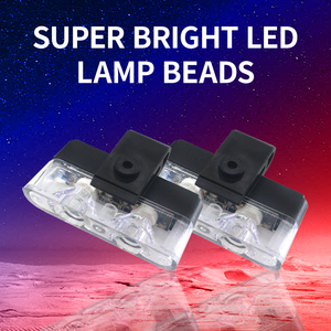 Perfect <strong>LED</strong> Car Modification Wireless Remote Control <strong>12V</strong> One Trailer Four <strong>Red</strong> and Blue Grille Clip Flashing Light - Product Image 2