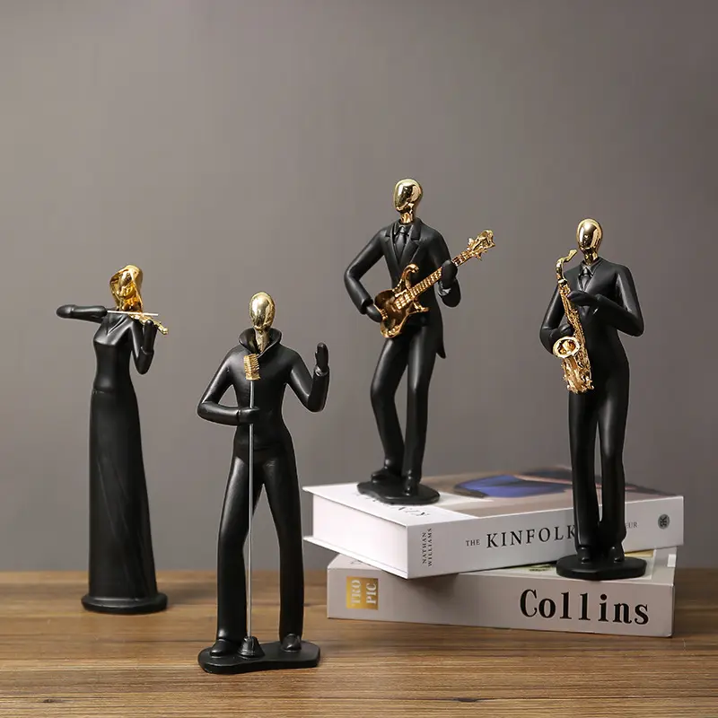 Ornamentos criativos de personagens de banda, luzes, decoração personalizada de lobos, armários de vinho para TV, salas de estudo, artesanato de mesa