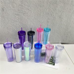 Lazer holografik promosyon hediyeler sıska wei cheng tumbler 16oz <span class=keywords><strong>19oz</strong></span> 20oz yalıtımlı şeffaf şeffaf plastik içecek bardağı