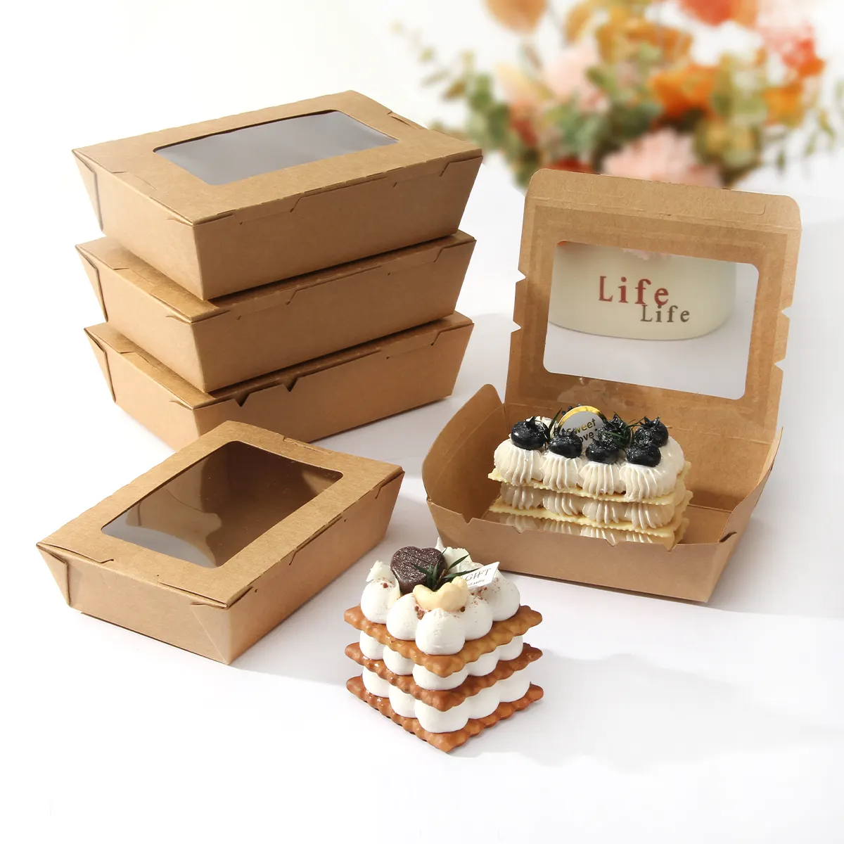 Подарочная коробка для кексов на свадьбу и день рождения