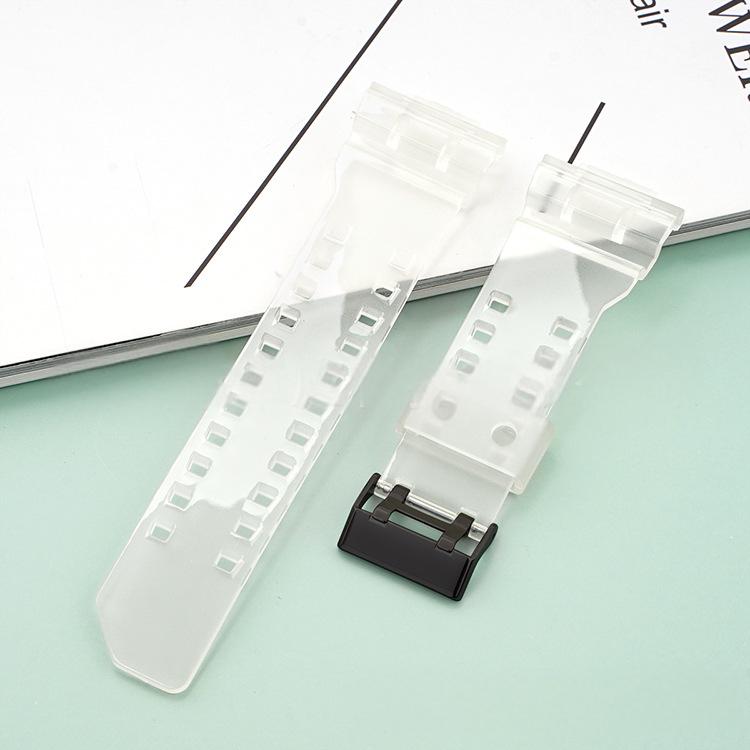 Blanco brillante translúcido + cierre negro