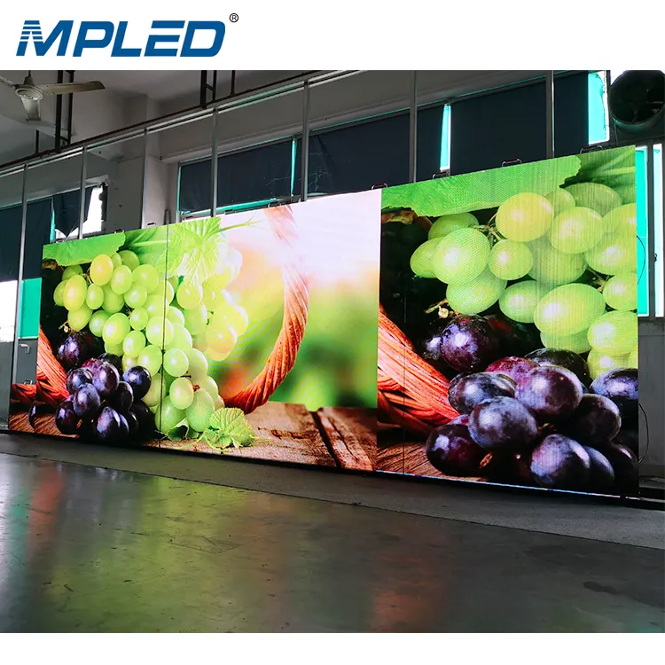 Pantalla led MPLED para interior, gabinete de aleación de aluminio de fundición a presión, p2.5, P3, P4, rgb, smd, pared de vídeo led de 2,5mm