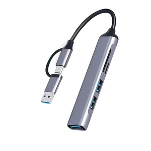 最佳价格5合1 Usb C集线器适配器，带SD/tf卡读卡器Usb3.0数据集线器，用于计算机安装Usb集线器 - Product Image 1