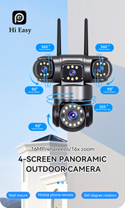 <strong>HI</strong> Easy 4 Lens Camara 16X ZOOM Bidirectional Voice Dual-light Source Wifi 360PIR Humanoid Tracking Wireless Network <strong>Camera</strong> - Product Image 3