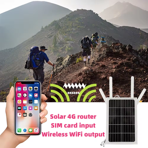 กลางแจ้ง 4G Router แผงพลังงานแสงอาทิตย์ 15W ไร้สายพลังงานแสงอาทิตย์ชาร์จแบตเตอรี่ 4G ซิมการ์ด Router ฟรี wifi