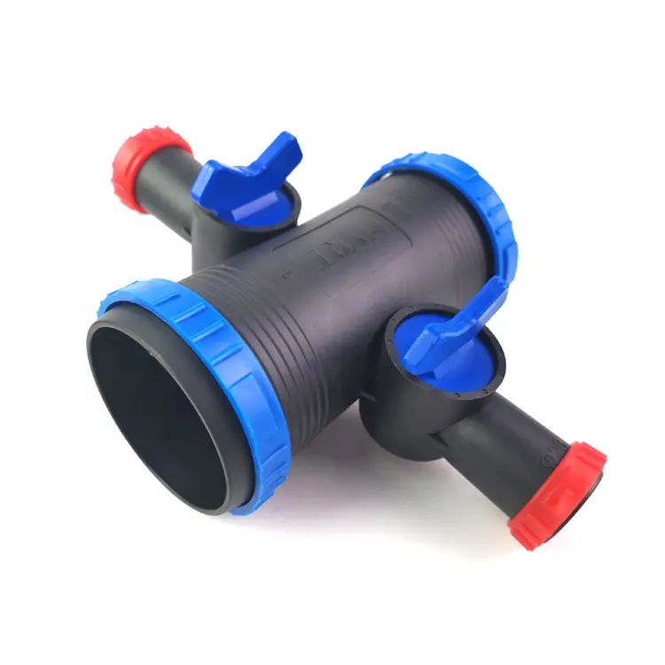 Irrigação por gotejamento, com micro spray, com válvula de esfera, 2.5 polegadas a 1 polegada, válvula de quatro vias, micro acessórios de spray
