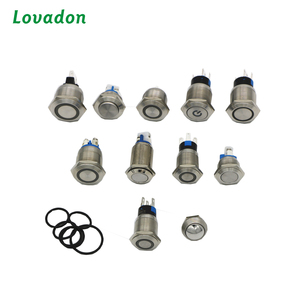 OEM ODM 22mm Dia LED normalde açık 12 Volt 1NO1NC/2NO2NC IP40 IP67 Metal vida Anti Vandal Push Button buton anahtarı - Product Image 2