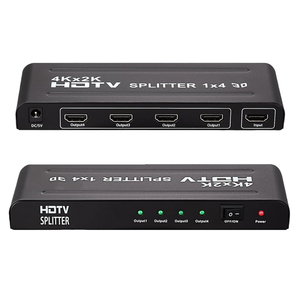 4Kスプリッター1 in 4 Out 1X4 4ポートビデオオーディオスプリッターリピータアンプPS4 HDTV用マルチスクリーンディスプレイ - Product Image 2
