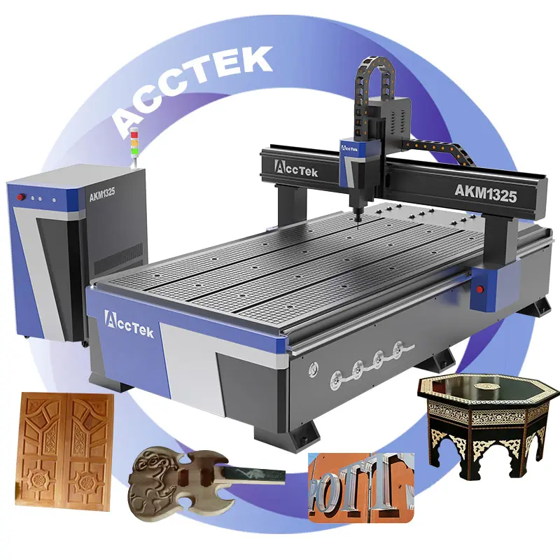 ACCTEK 1325 Router di CNC 4 x8 3 assi Router di CNC per legno prezzi macchina per intaglio di fresatura CNC per legno