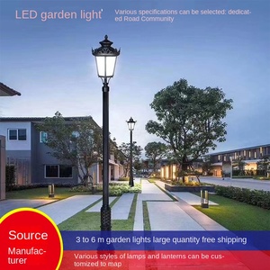 Klasik avrupa tarzı IP65 su geçirmez antika sokak lambası LED bahçe lambası ve direkleri alüminyum bahçe fener direği - Product Image 2