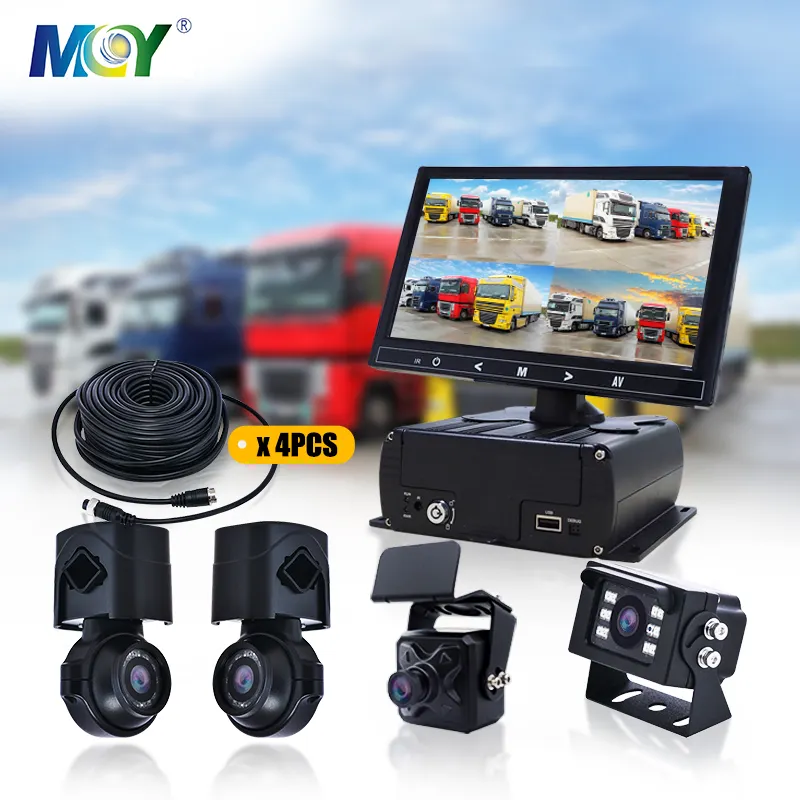 Système de caméra DVR pour camion et camion, 12 V, 24V, DC, 4CH, 8CH, 720P, IP69K, étanche, GPS, caméra de recul, robuste