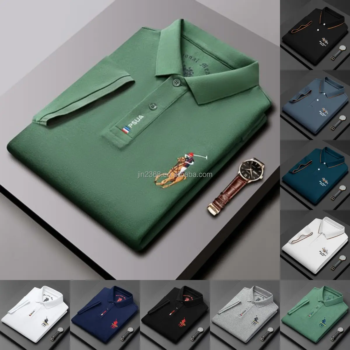 Crea il tuo marchio Design gratuito 92% poliestere 8% Spandex 180 grammi sublimazione sport Golf T Shirt Polo da uomo