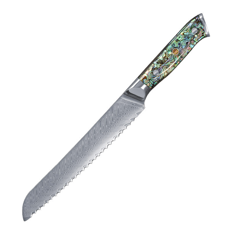 Couteau à pain 20 cm avec manche vert