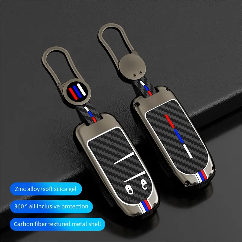 Alliage de Zinc silicone Smart Car Key Cover Case Pour Fiat Punto Grande Freemont Key Shell accessoires