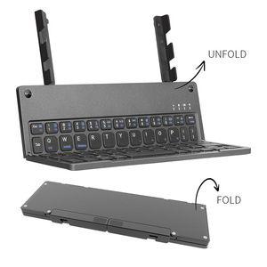 Teclado plegable inalámbrico Ultra delgado para IOS Android Wins Smartphone Tablet Laptop Teclados plegables B048 teclado - Product Image 2