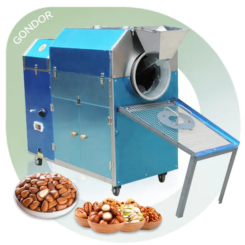 Endüstriyel kullanılan gaz elektrik baharat Pecan buğday fıstık büyük somun kavurma kızartma makinesi ticari satılık