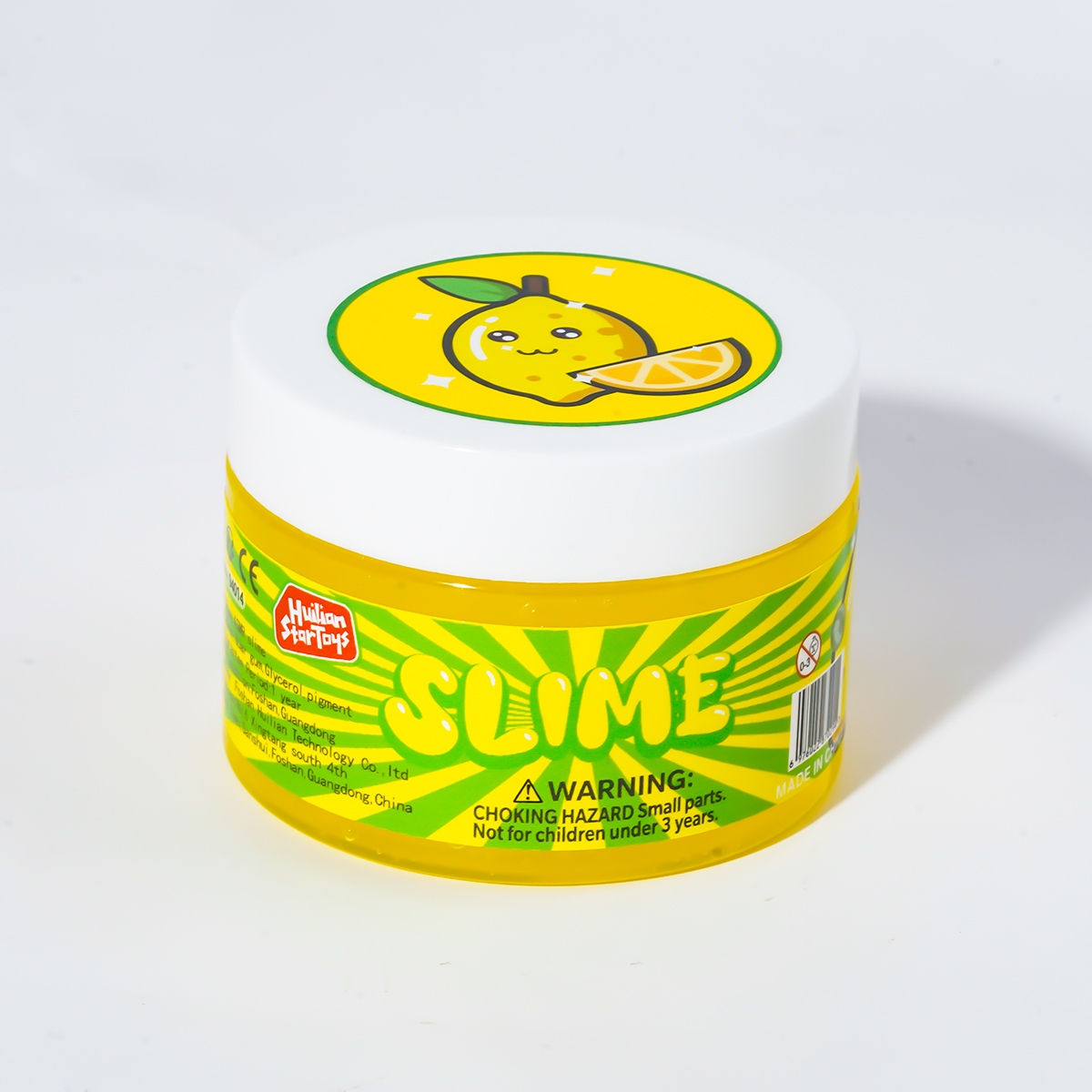 Slime de burbujas de limón