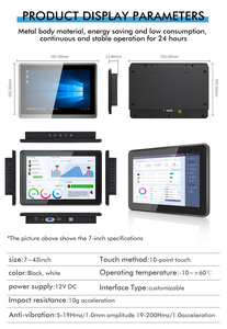 Usingwin 7inch Vga <strong>Dvi</strong> Interface <strong>Lcd</strong> Touch Screen <strong>Monitor</strong> Black Industrial for Business Desktop LED Backlight Green LED A+ Grade - Product Image 5