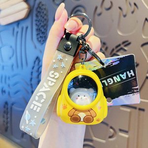 Dễ thương Gấu schoolbag ánh sáng ban đêm Móc Chìa Khóa Túi Mặt dây chuyền Net bầu không khí Màu Đỏ Ánh sáng Móc chìa khóa - Product Image 4