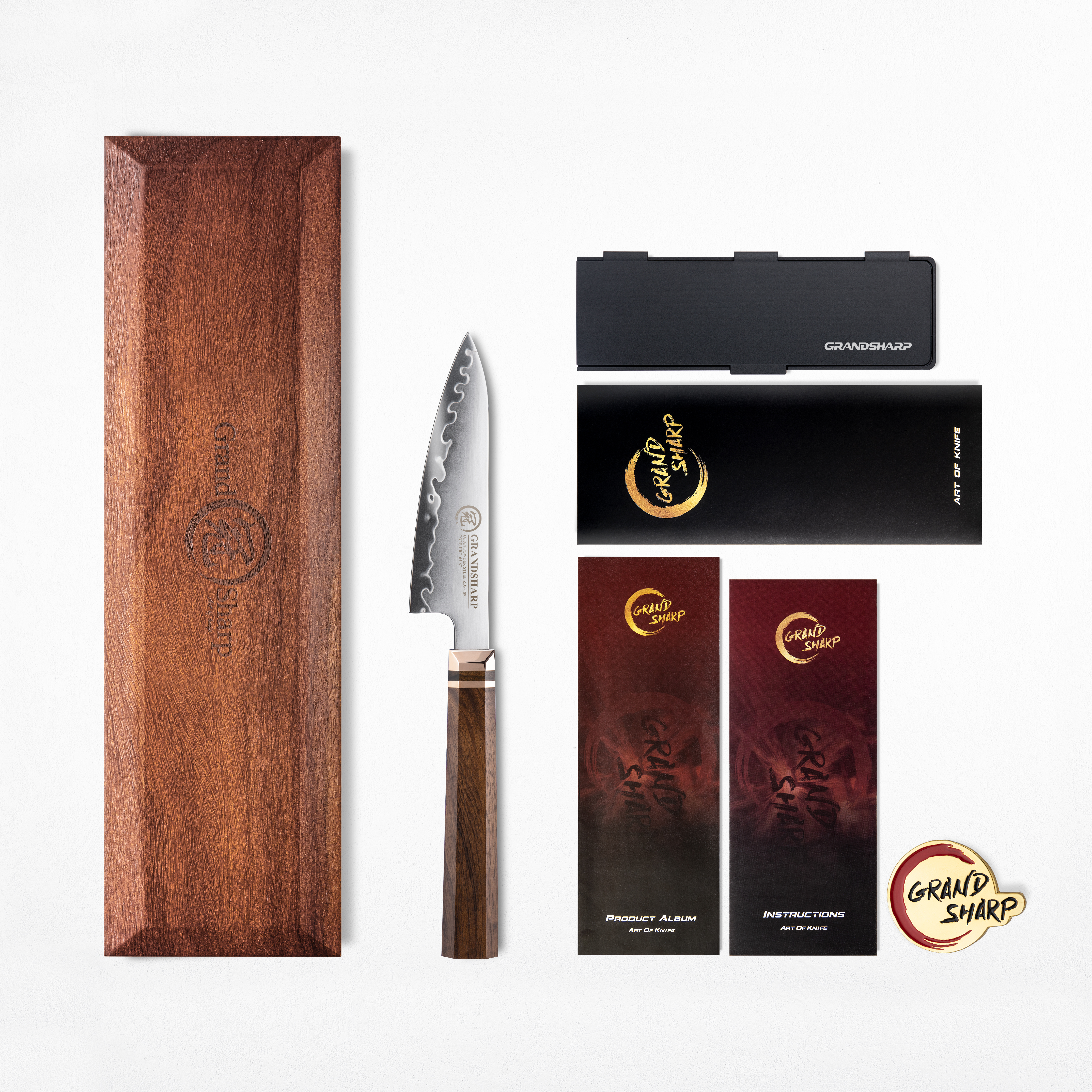 Couteau d'office 4,5'' avec coffret cadeau en bois