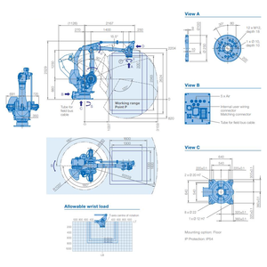 Potente pelletizzazione PL500 carico utile 500kg Yaskawa automazione braccio robotico progetto per palettizzazione e blanking - Product Image 4