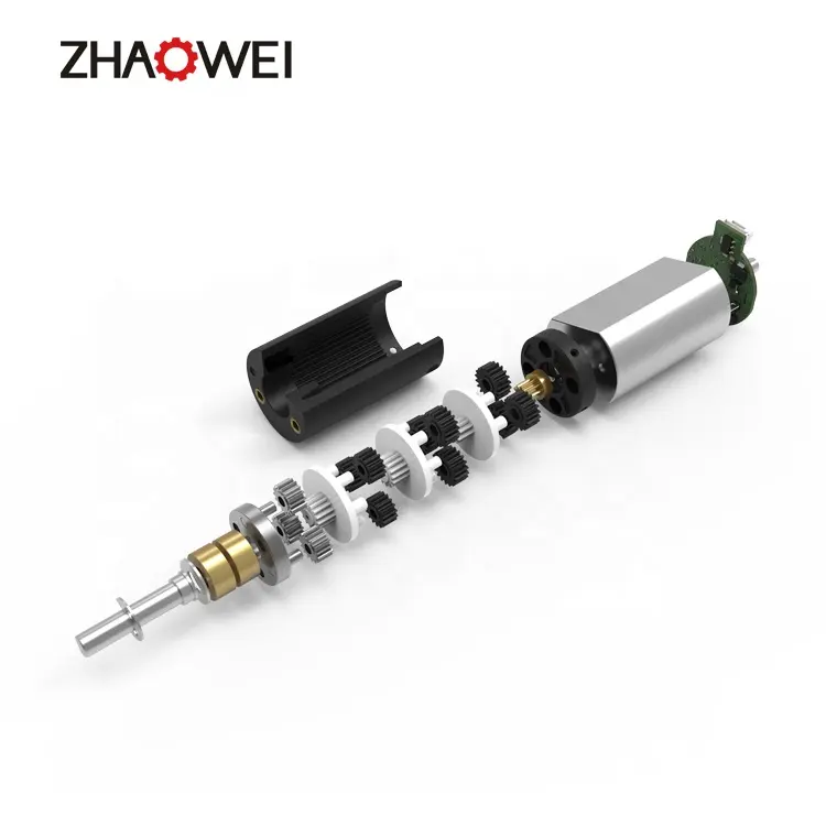 Zhaowei Durchmesser 6mm 3V Miniatur kernloser Getriebe motor mit 148: 1 Übersetzungs verhältnis Elektro fahrrad motor