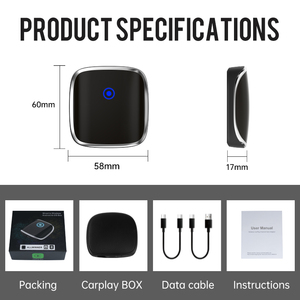 Apple için Carplay AI kutusu kablolu Carplay için kablosuz Android oto 2-in-1 özelleştirilmiş araba adaptörleri için destek - Product Image 3