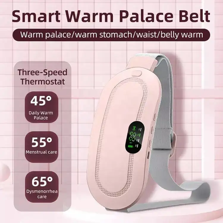Smart Menstrual Heating Pad Warm Palace Belt Relief Waist Pain Cramps Vibrating Abdominal Massager Electric Waist Belt Device