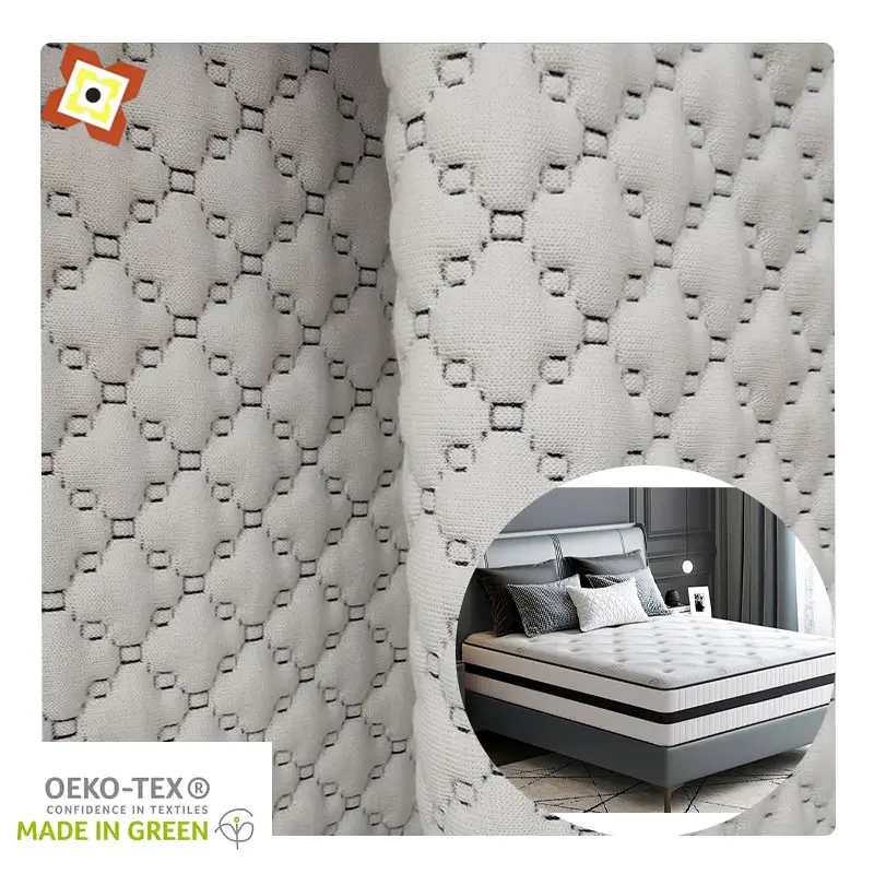 Factory Outlet Colchón decorativo Tela Hometextile Premium Bambú Funda de colchón Aire Tela Colchón Bambú Jacquard Tela