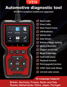 OBD2 Kfz-Motor fehler diagnose Instrumenten tester Leistungs test Multifunktion ale Fahrzeug fehler diagnose V519