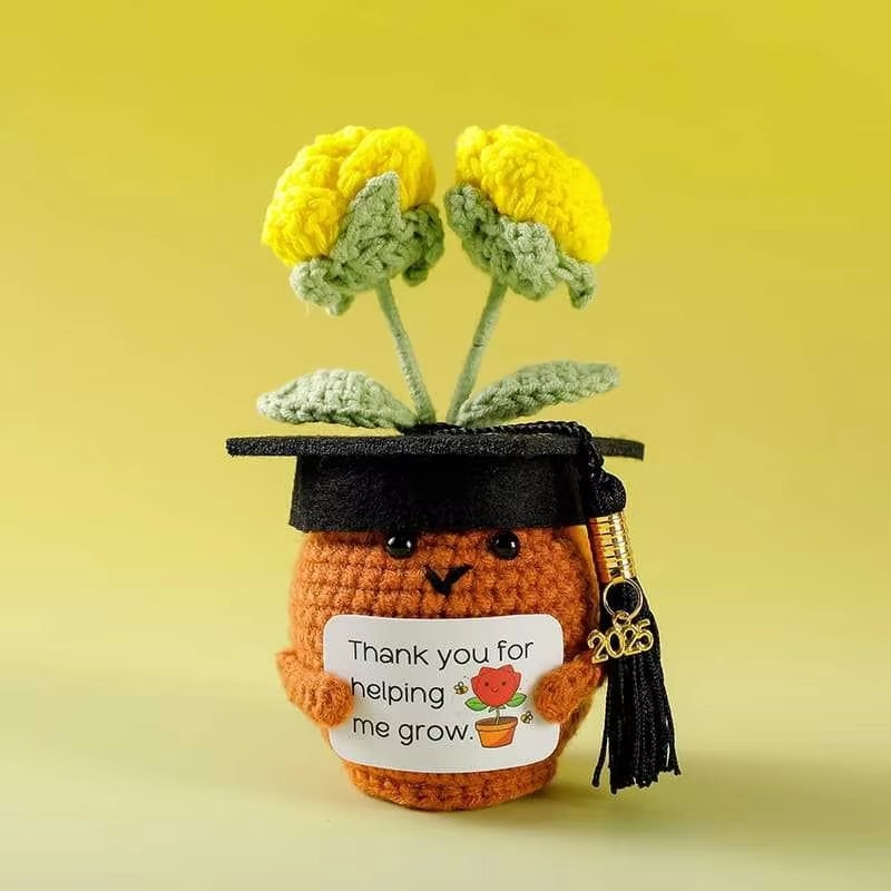 brown Double-headed yellow rose hat