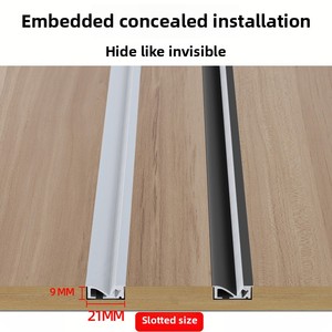 12V gizli LED dolap ışığı dizeleri alçak gerilim gömülü 45 derece açılı sert şerit işık için şarap dolapları gardırop - Product Image 6
