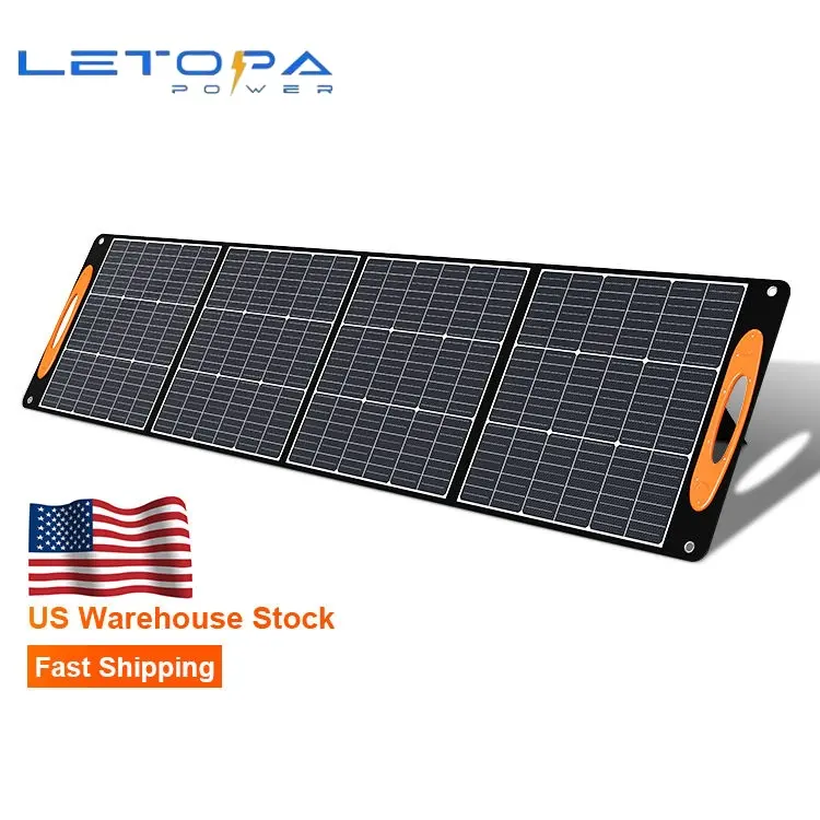 LETOPA consegna veloce per magazzino 200w pieghevole pannello solare fotovoltaico pannello solare portatile pannello solare pieghevole all'aperto Pan solare