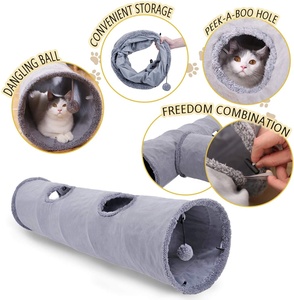 Speedy Dobrável Para Animais De Estimação Gato Brinquedos do Jogo Camurça Durável Refúgio Da Dobra Do Túnel Do Túnel com Bola Para Pequenos Animais de Estimação Túnel Gato
